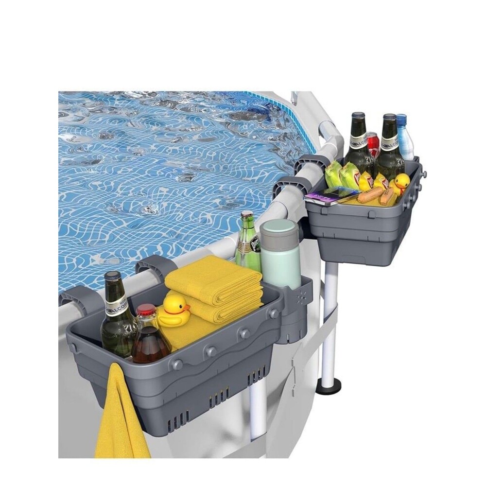 Pool Storage baskets includes 2 baskets 2 cup holder weather resistant NWT